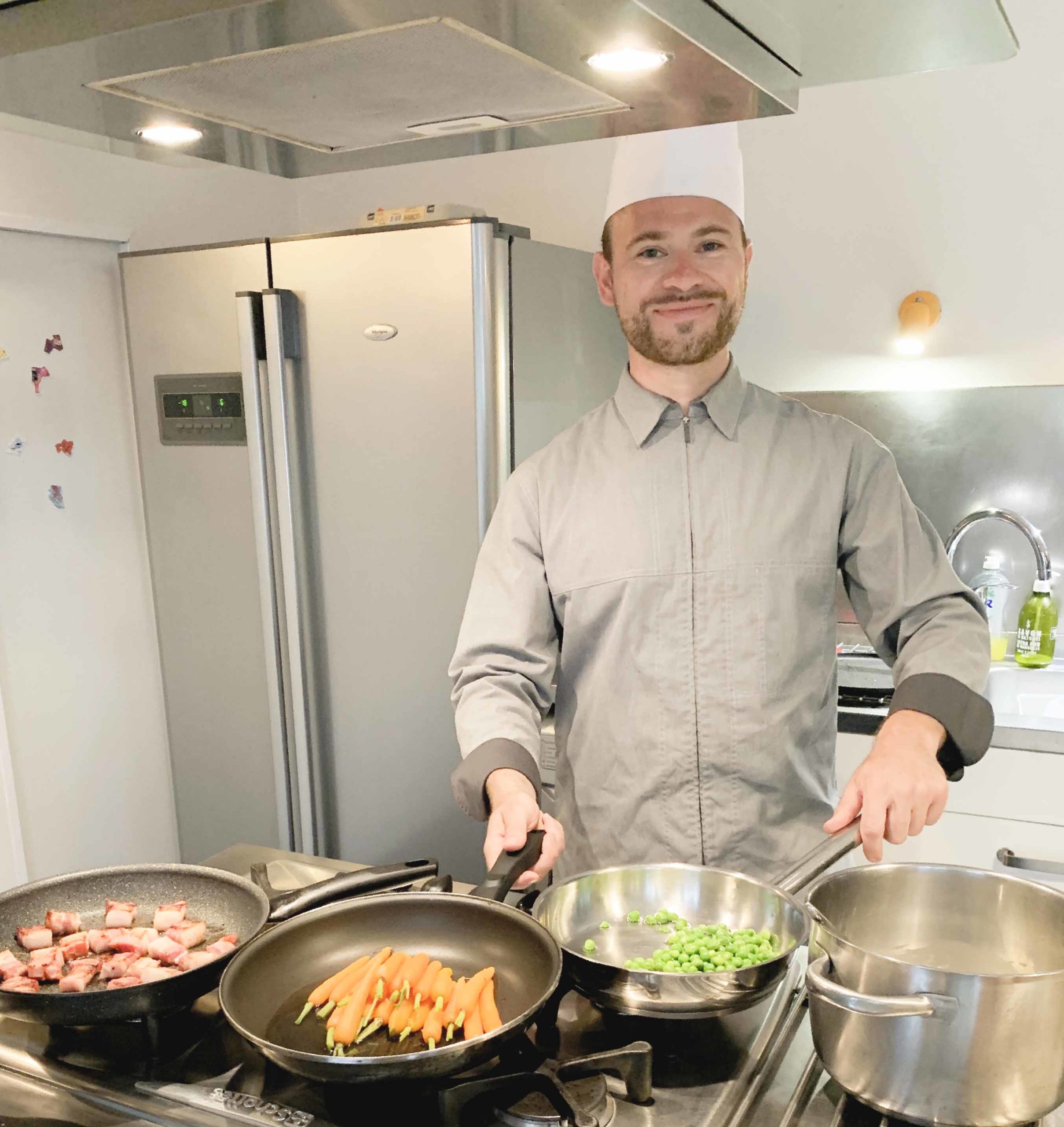 Chef Adam Brunet à domicile  Au Patio comme au restaurant 